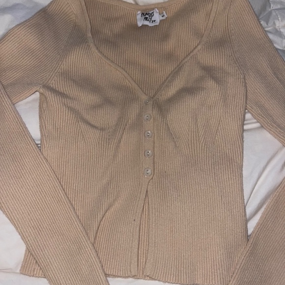 Princess Polly Tan Sweater Top - Picture 2 of 3